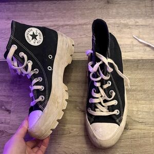 Converse Black Platform High-Tops